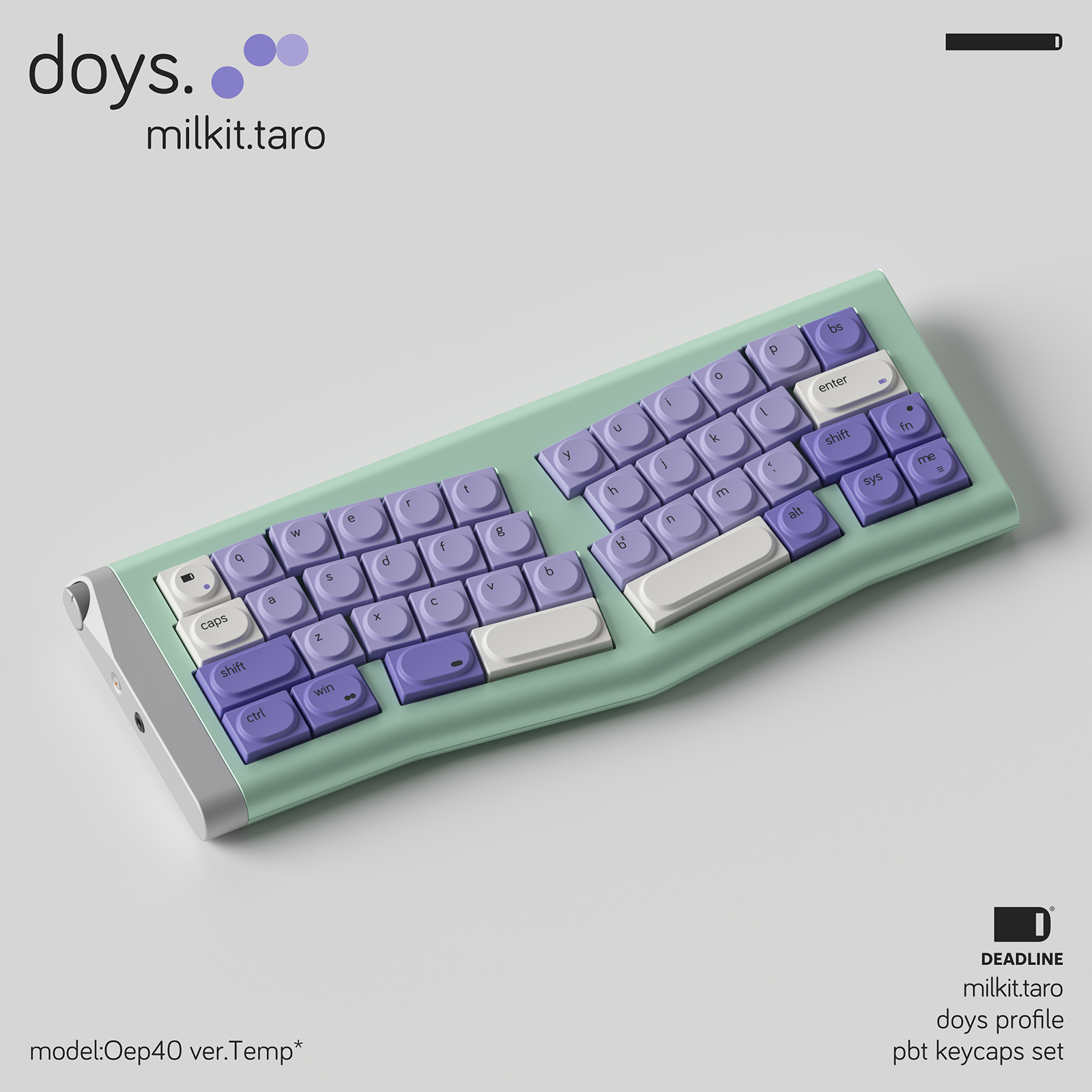 【 in stock】Deadline DOYS Milkit.taro  PC Keycaps