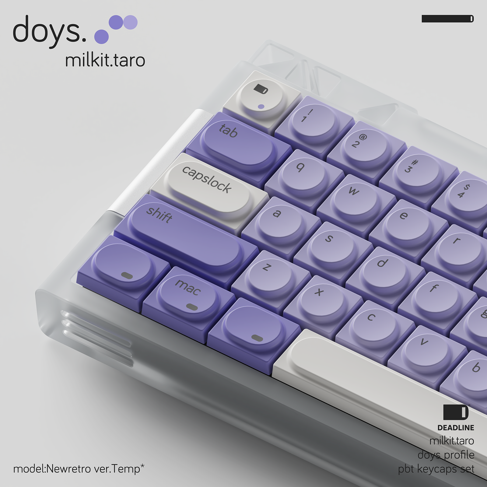 【 in stock】Deadline DOYS Milkit.taro  PC Keycaps